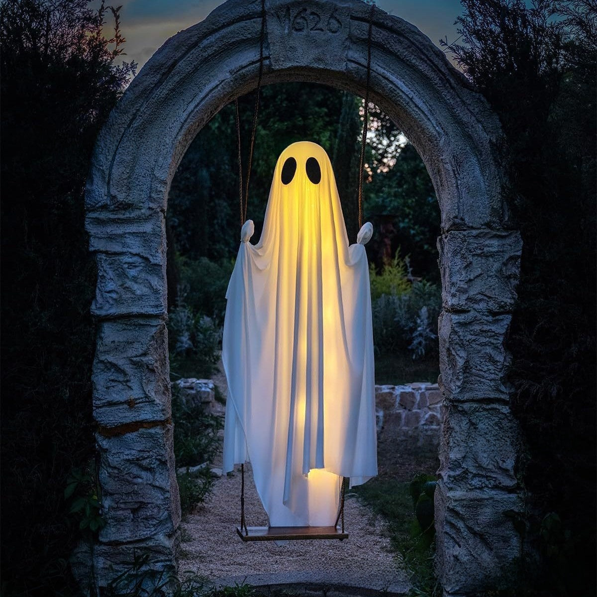 Glowing Swing Ghost Halloween Decoration