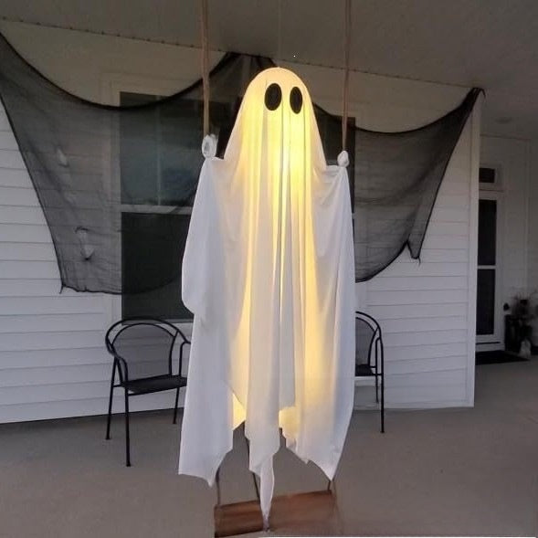 Glowing Swing Ghost Halloween Decoration
