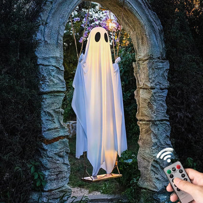 Glowing Swing Ghost Halloween Decoration